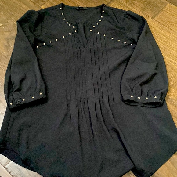 Black loose fit blouse - Picture 1 of 2